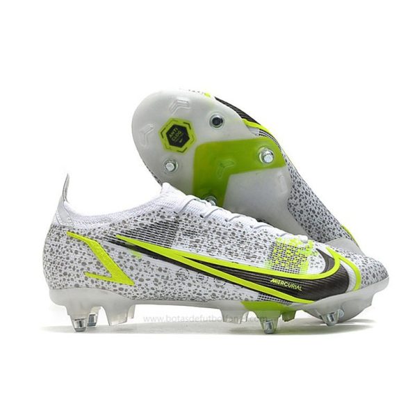 Nike Mercurial Vapor Elite SG Pro Plata Safari Blanco Negro Plata Neon